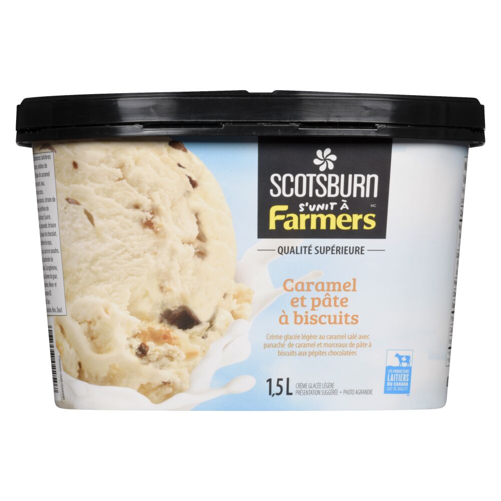 Scotsburn s'unit à Farmers Crème glacée caramel et pâte à biscuits 1.5L