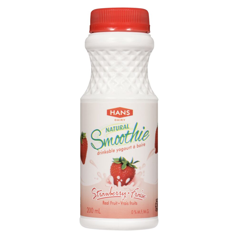 Hans Dairy Natural Strawberry Smoothie Drinkable Yogurt 200ml