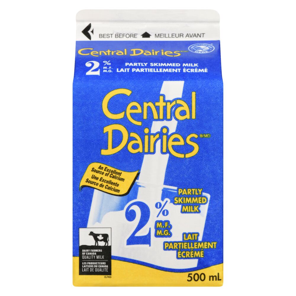 Central Dairies Partly Skimmed Milk 2% M.F. 500ml