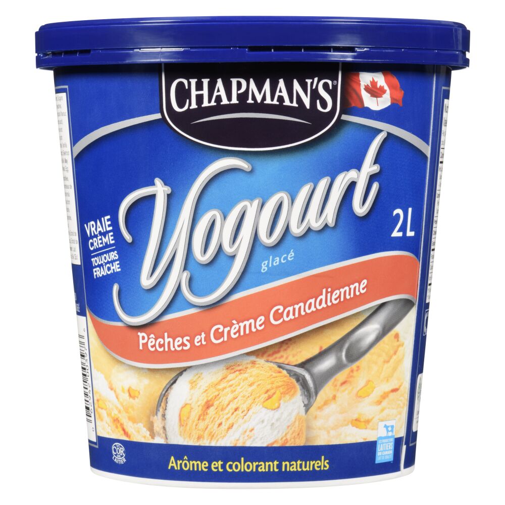 Chapman's Yogourt glacé pêche et crème canadienne 2L