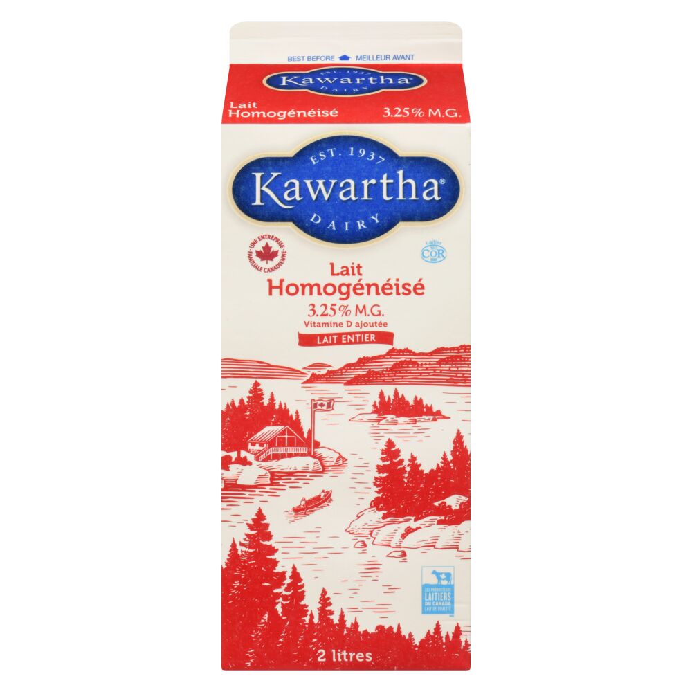 Kawartha Dairy Lait homogénéisé 3.25% M.G. 2L