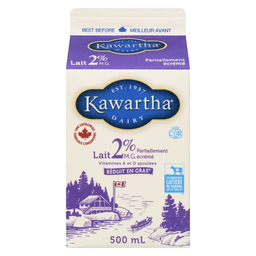 Kawartha Dairy Lait partiellement écrémé 2% M.G. 500ml