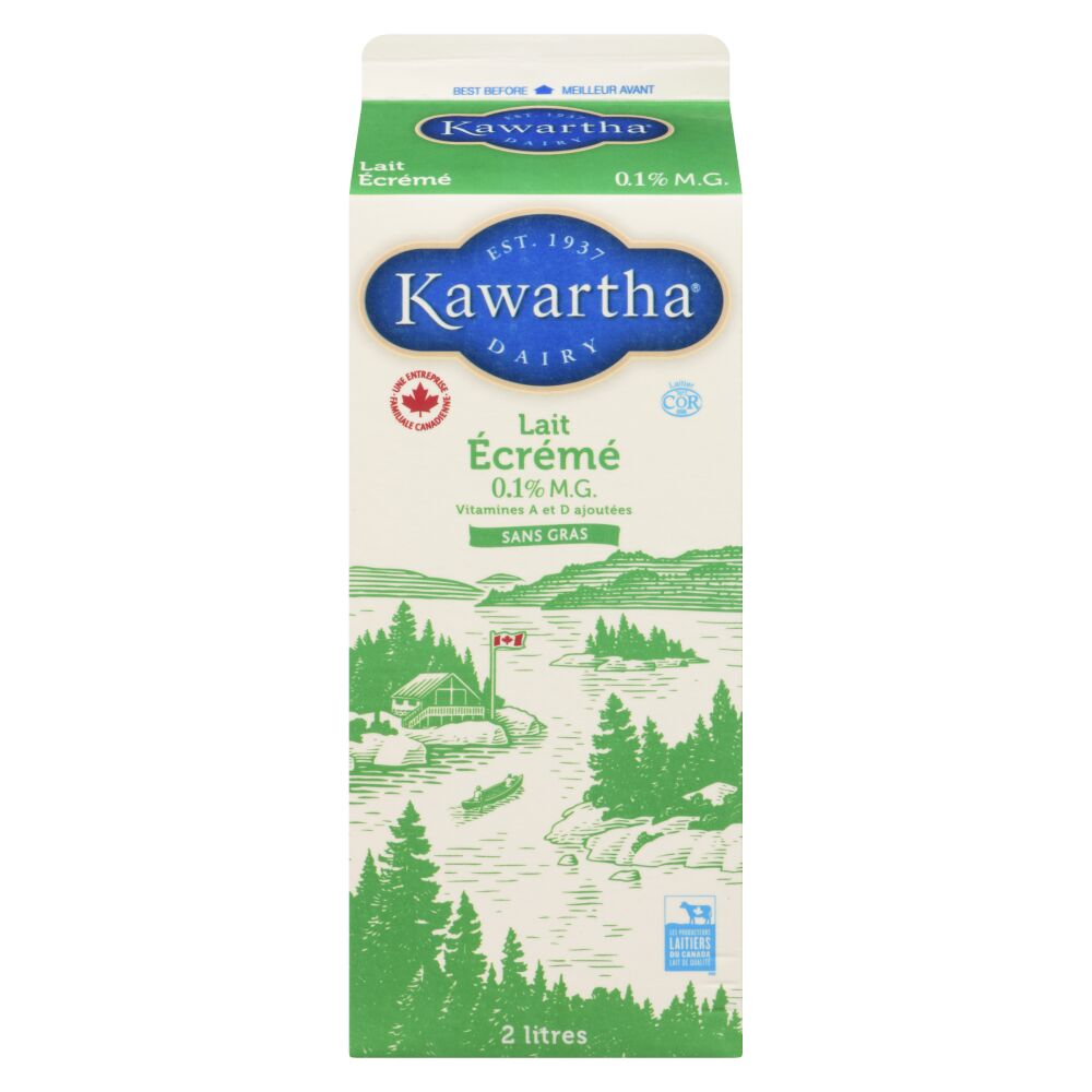 Kawartha Dairy Lait écrémé 0.1% M.G. 2L