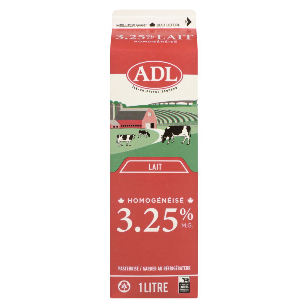 ADL Lait homogénéisé 3.25% M.G. 1L