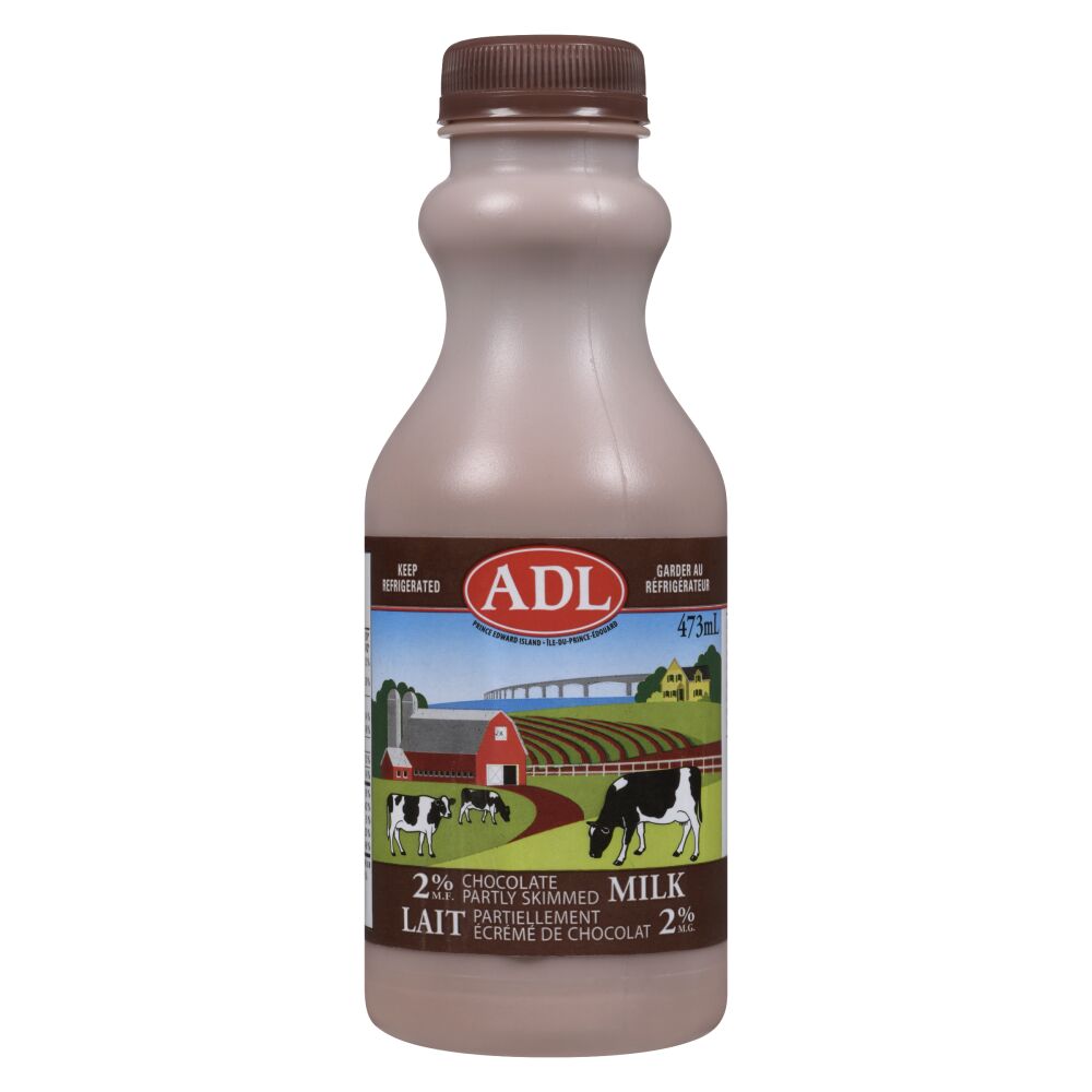 ADL Partly Skimmed Chocolate Milk 2% M.F. 473ml