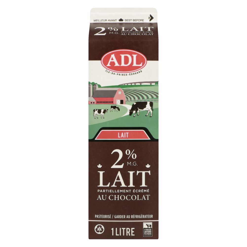 ADL Lait partiellement écrémé au chocolat 2% M.G. 1L