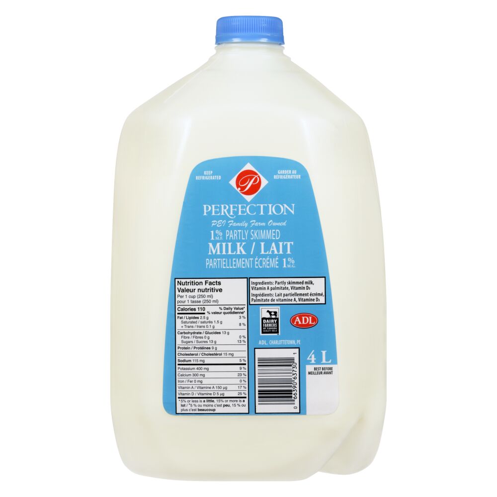Perfection Partly Skimmed Milk 1% M.F. 4L
