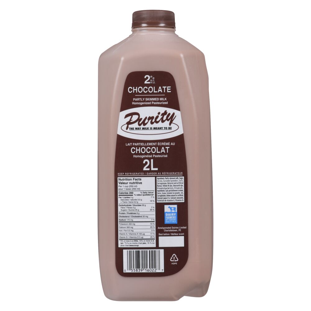 Purity Partly Skimmed Chocolate Milk 2% M.F. 2L