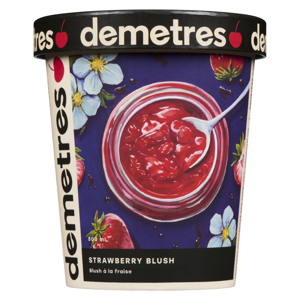 Demetres Strawberry Blush Ice Cream 500mL