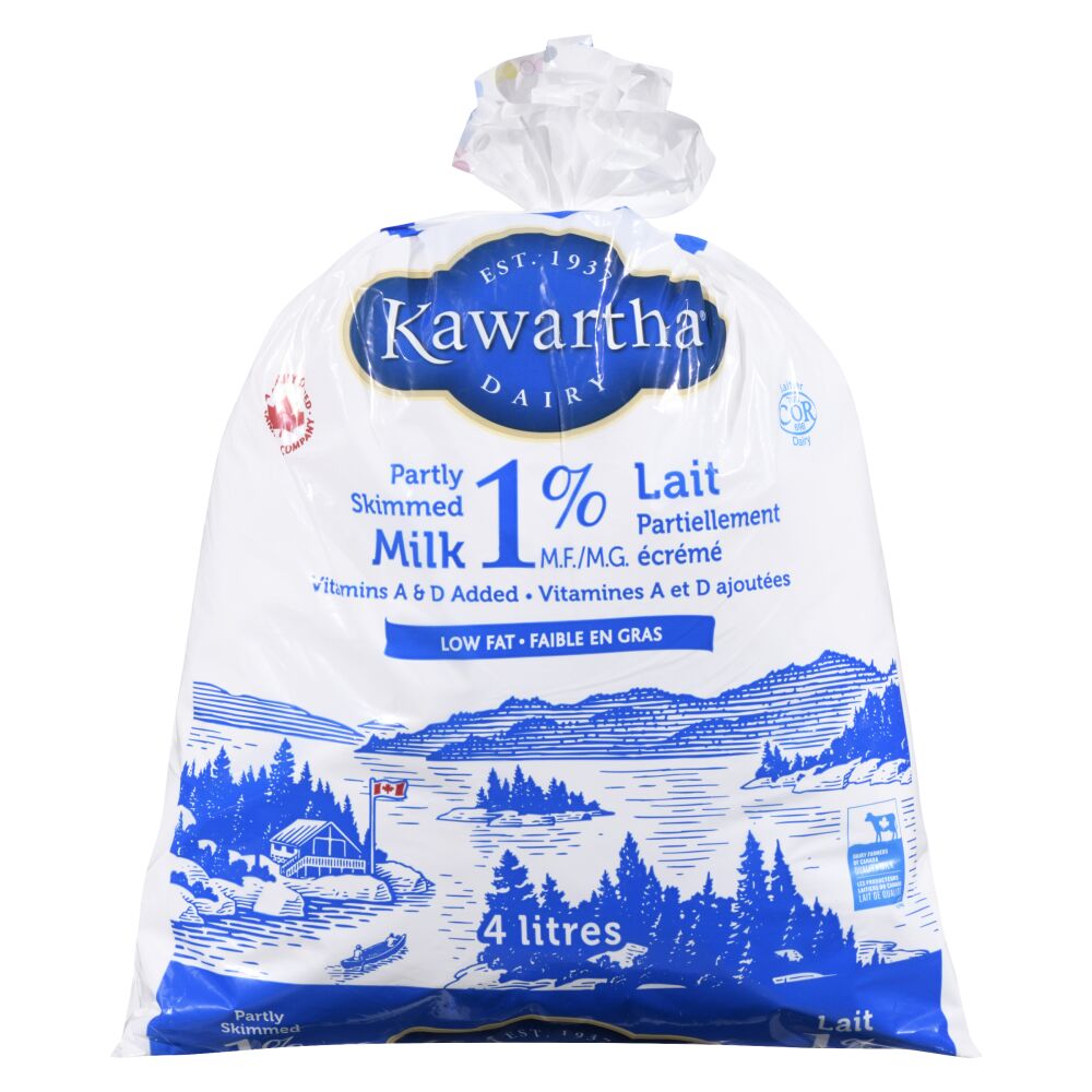 Kawartha Dairy Partly Skimmed Milk 1% M.F. 4L