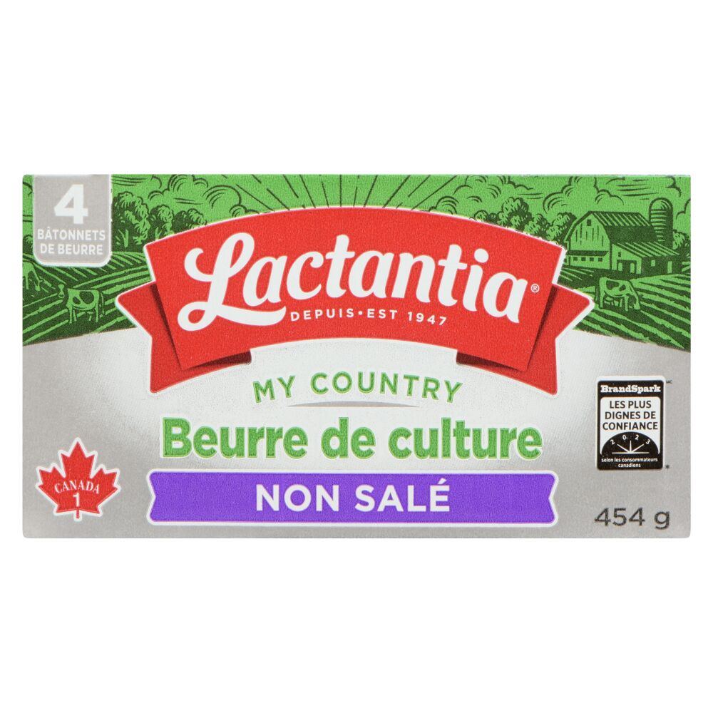 Lactantia Beurre de culture non salé My Country 454g