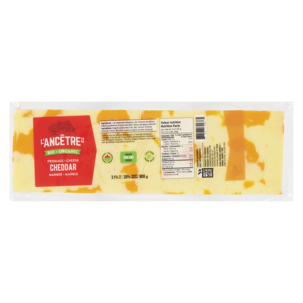 L'Ancêtre Organic Marble Cheddar 908g
