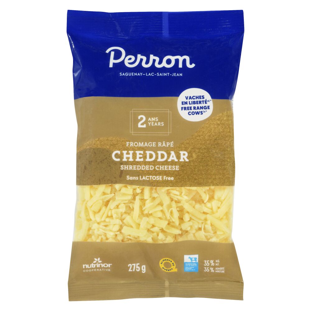 Perron Shredded Cheddar Aged 2 Years 275g
