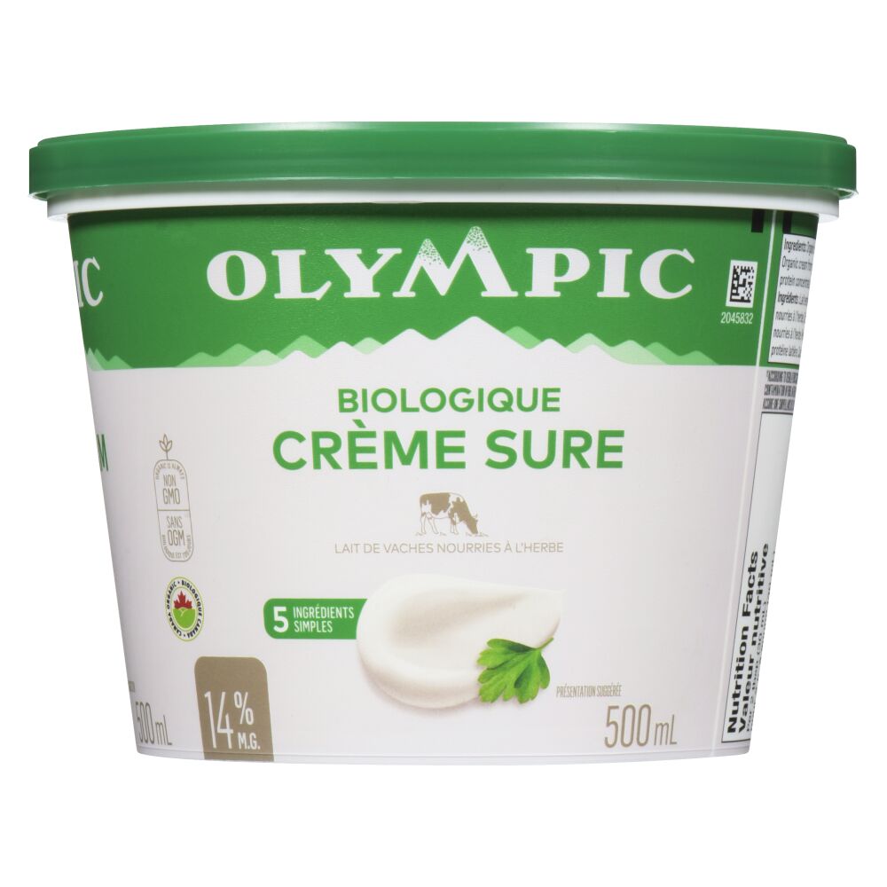 Olympic Crème sure biologique nourries à l'herbe 14% M.G. 500ml