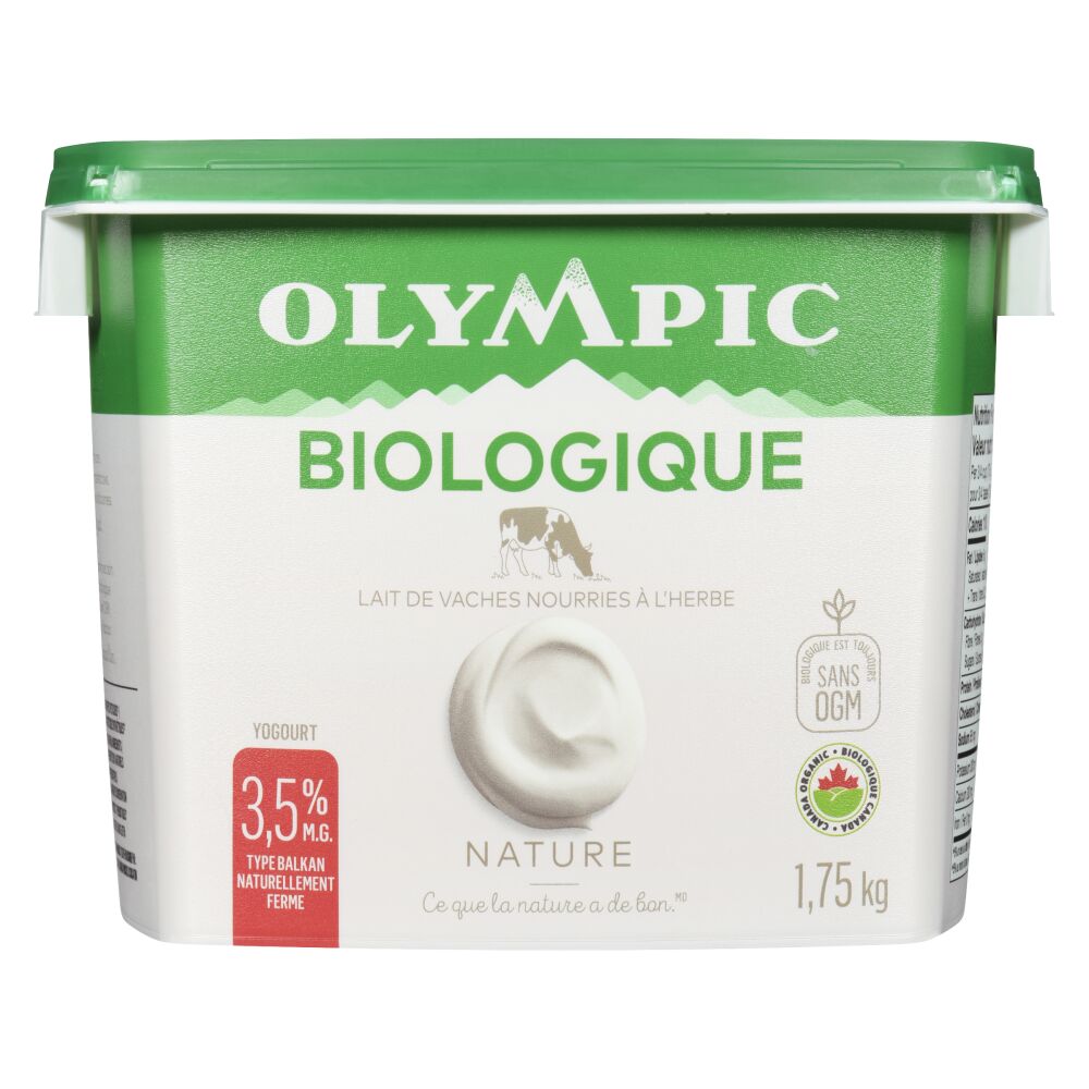 Olympic Yogourt biologique nature de type balkan 3.5% M.G. 1.75kg