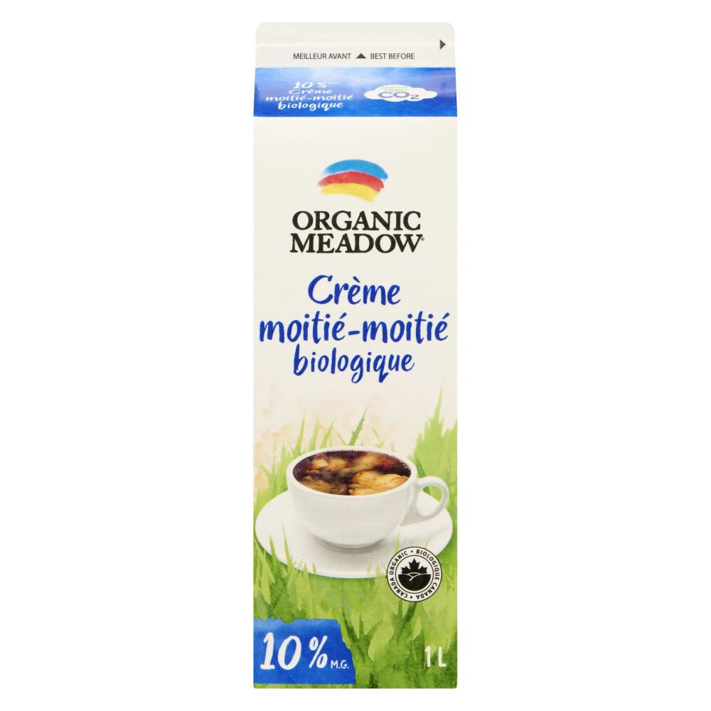 Organic Meadow Crème moitié-moitié biologique 10% M.G. 1L