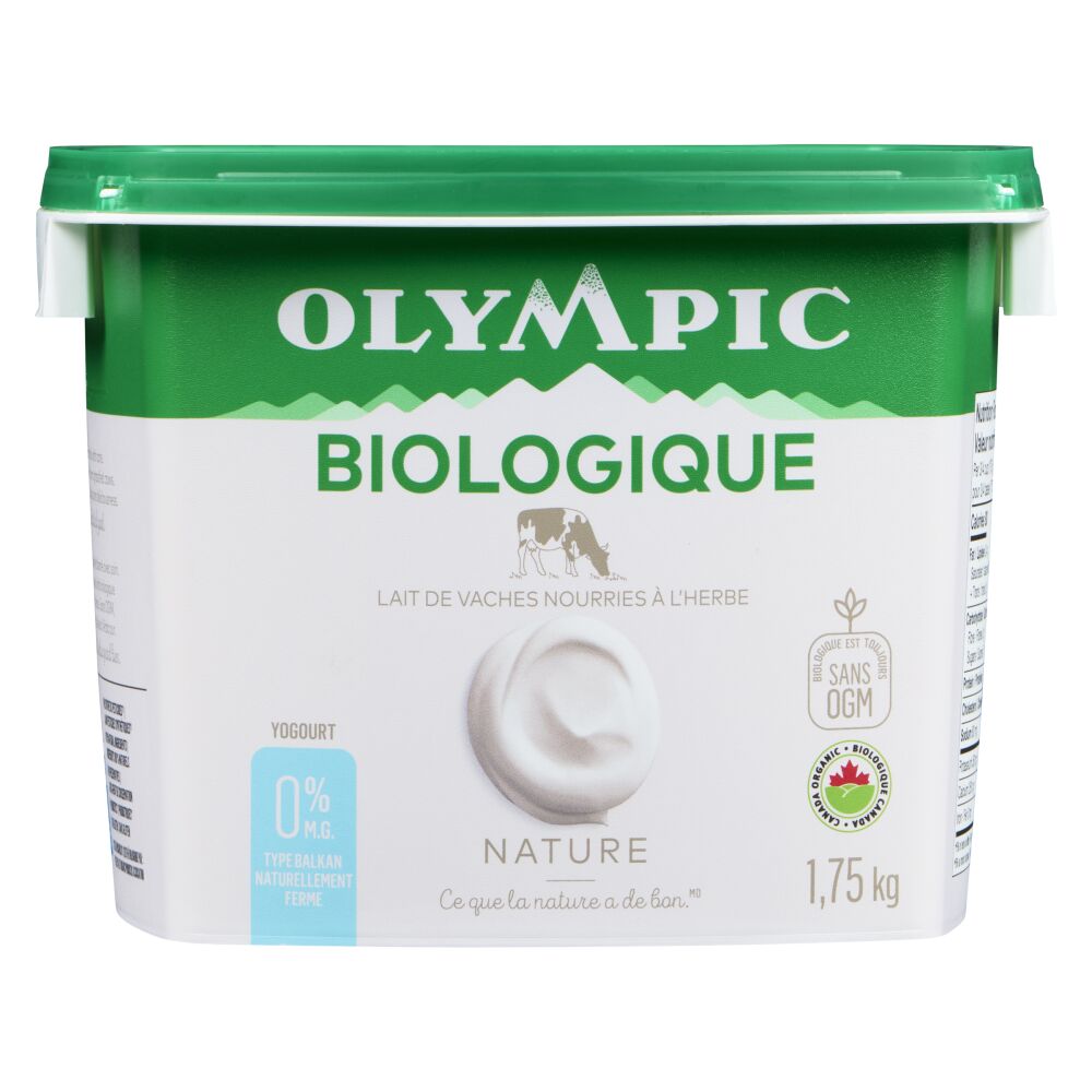 Olympic Yogourt de type balkan nature biologique 0% M.G. 1.75kg