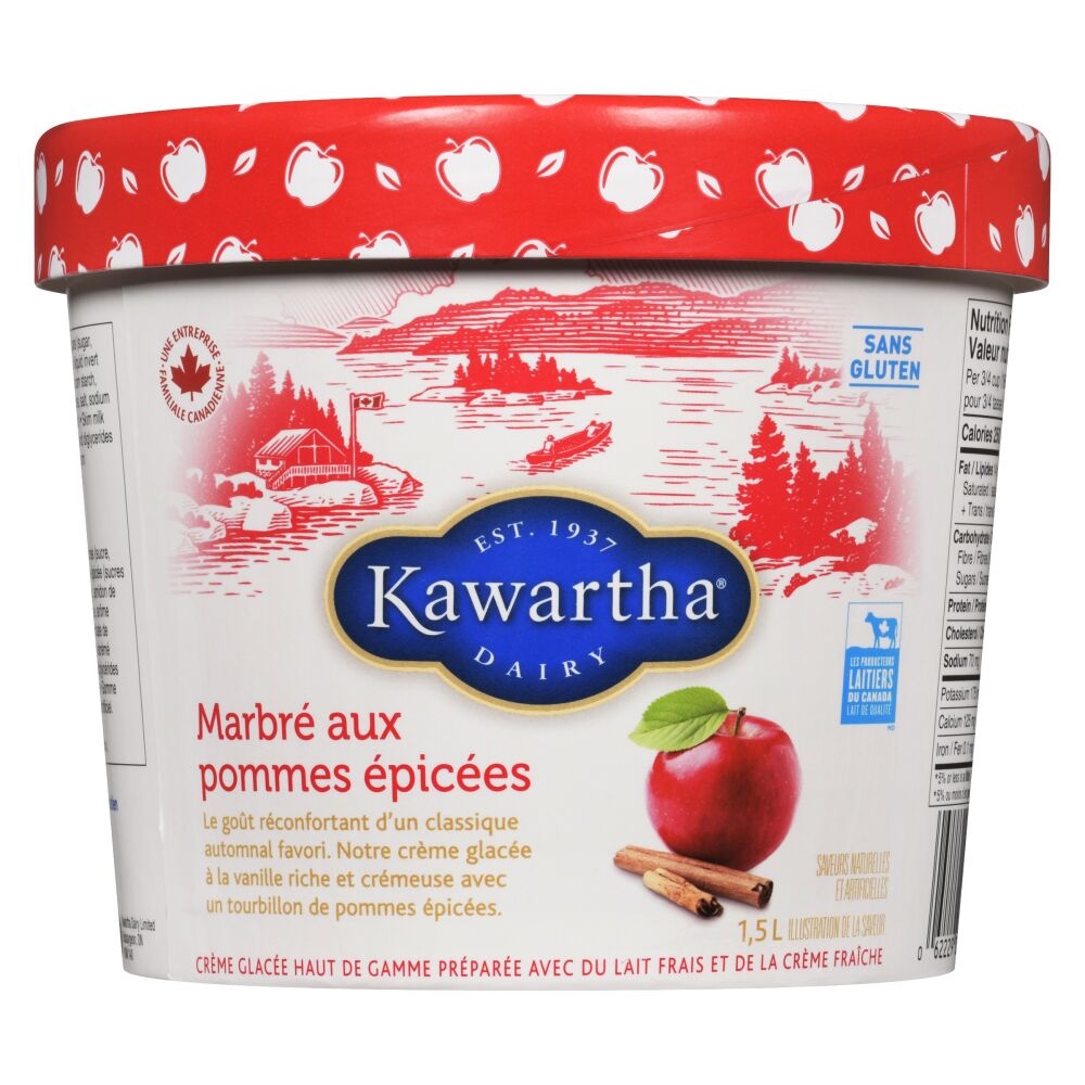 Kawartha Dairy Crème glacée marbrée aux pommes épicés 1.5L