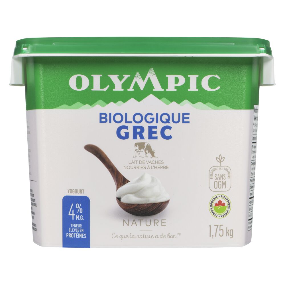 Olympic Yogourt grec biologique nature 4% M.G. 1.75kg