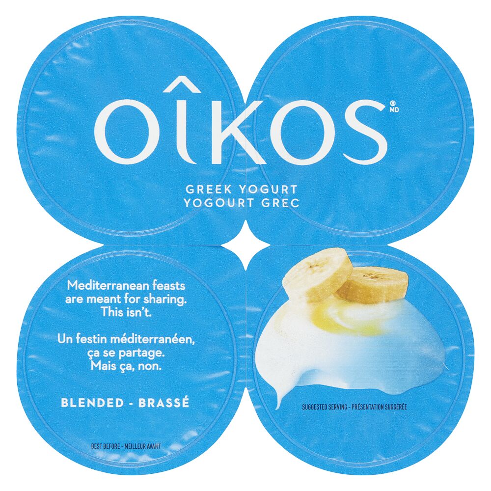 Oîkos Banana Greek Yogurt 2% M.F. 4x100g