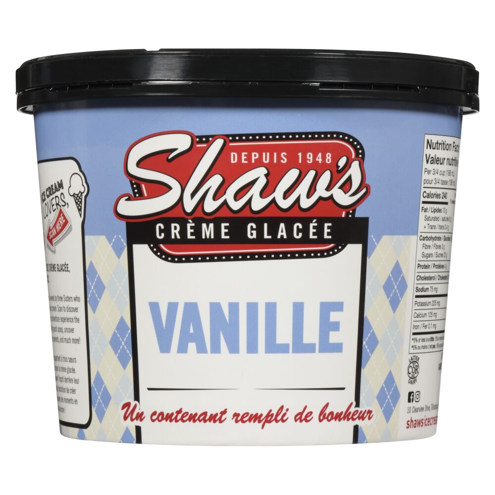 Shaw's Ice Cream Crème glacée vanille 1.5L