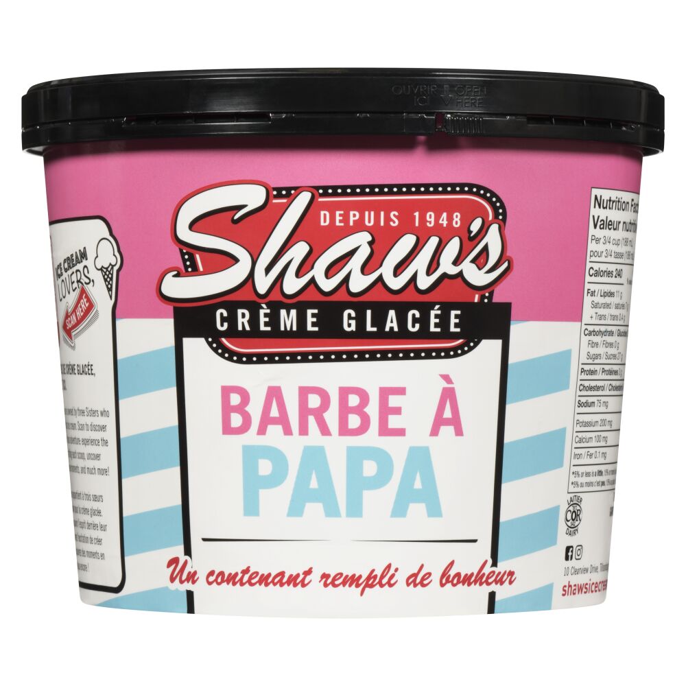 Shaw's Ice Cream Crème glacée barbe à papa 1.5L