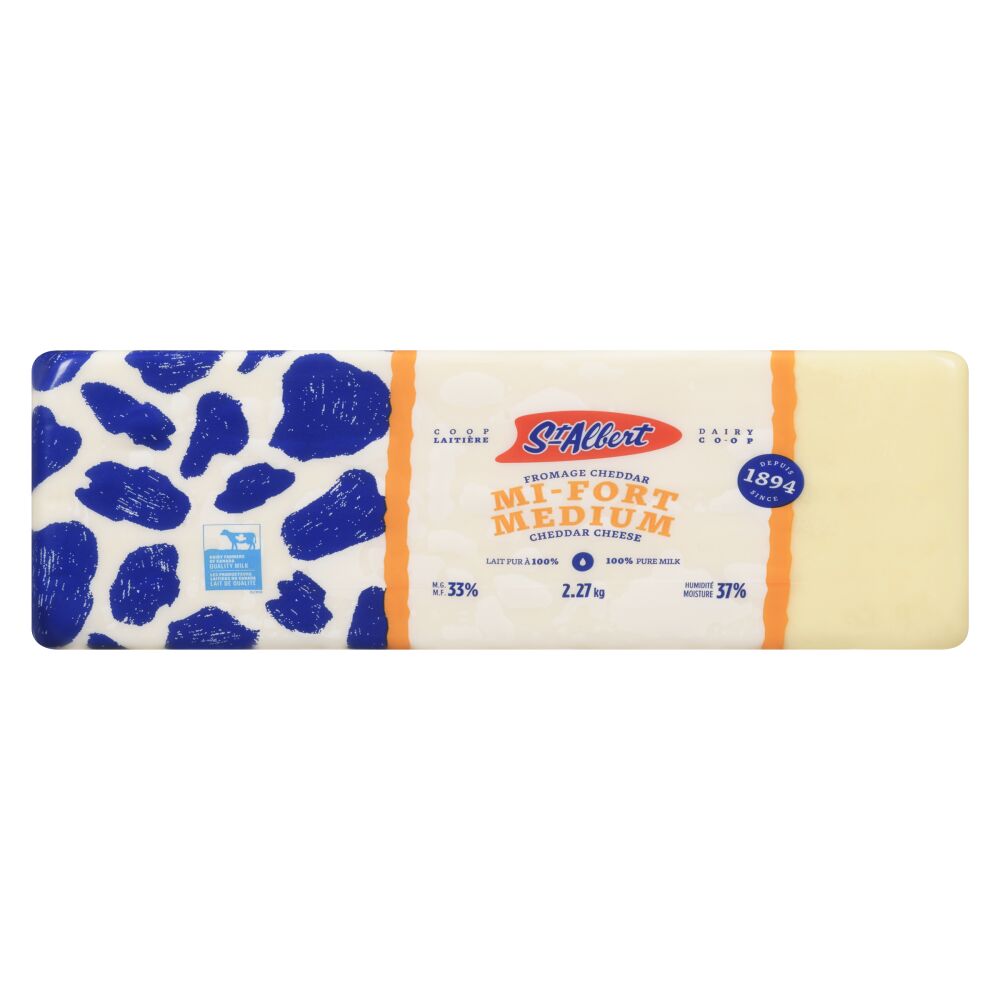St-Albert Medium White Cheddar 2.27kg