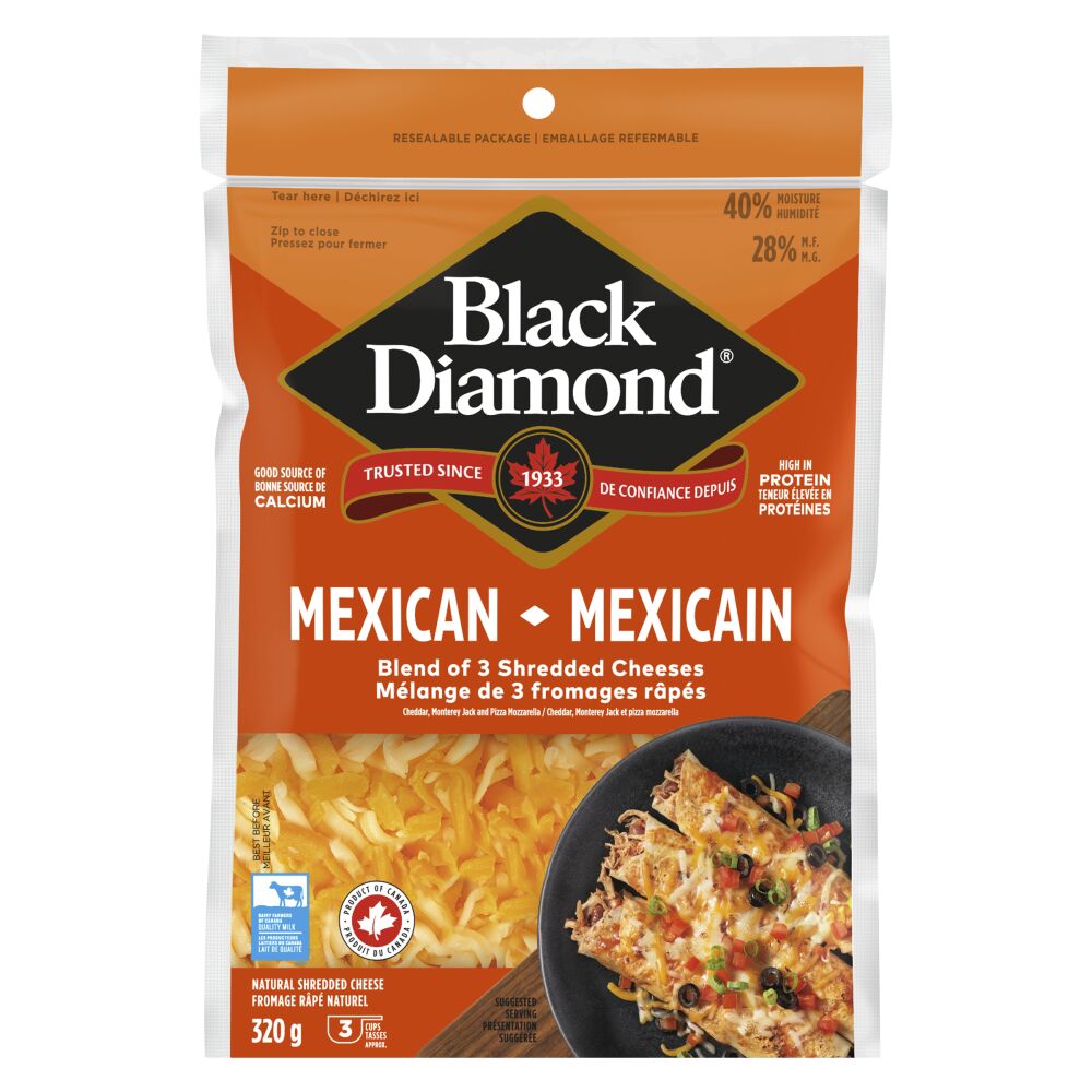 Black Diamond Shredded Mexican Cheese Blend 320g