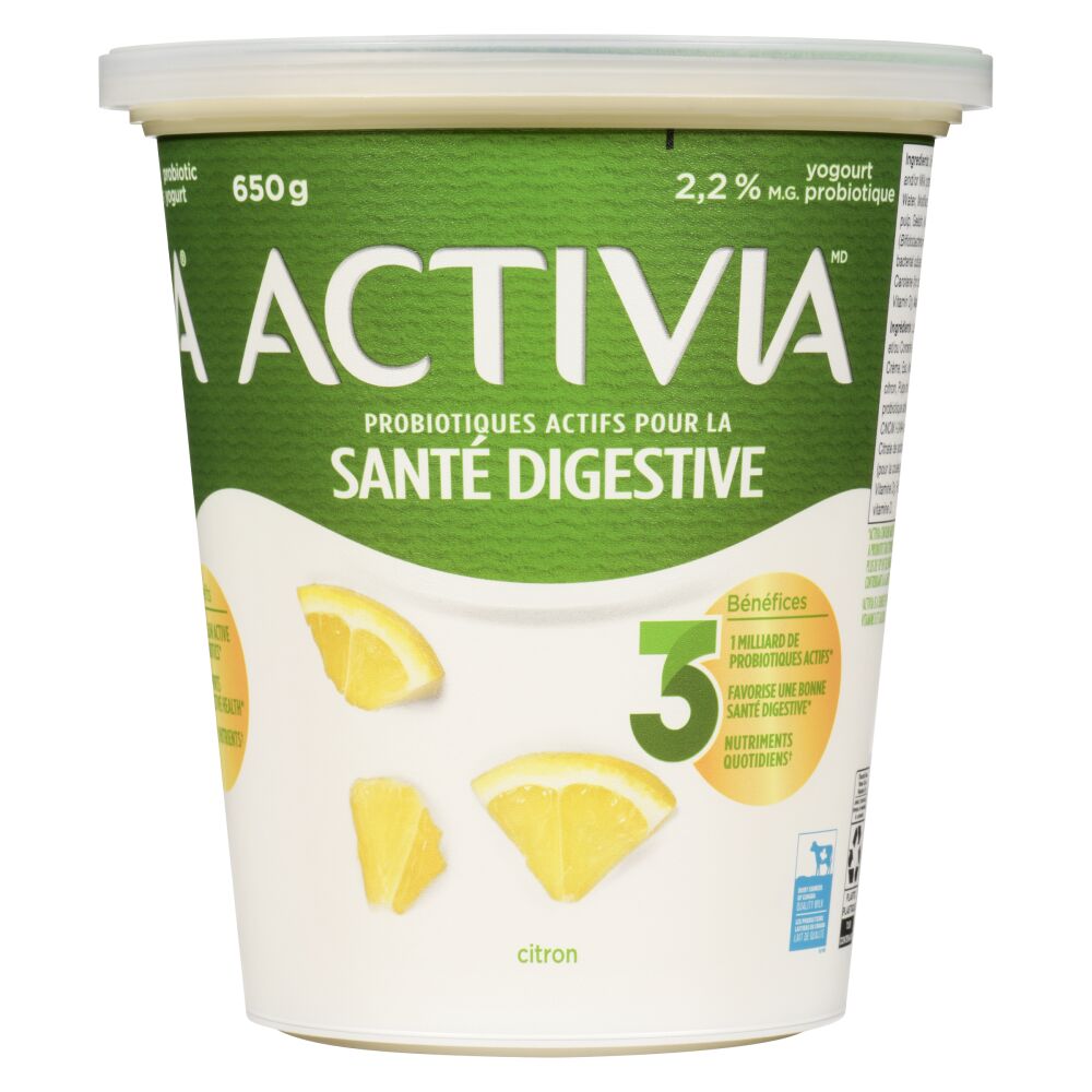 Activia Yogourt probiotique citron 650g