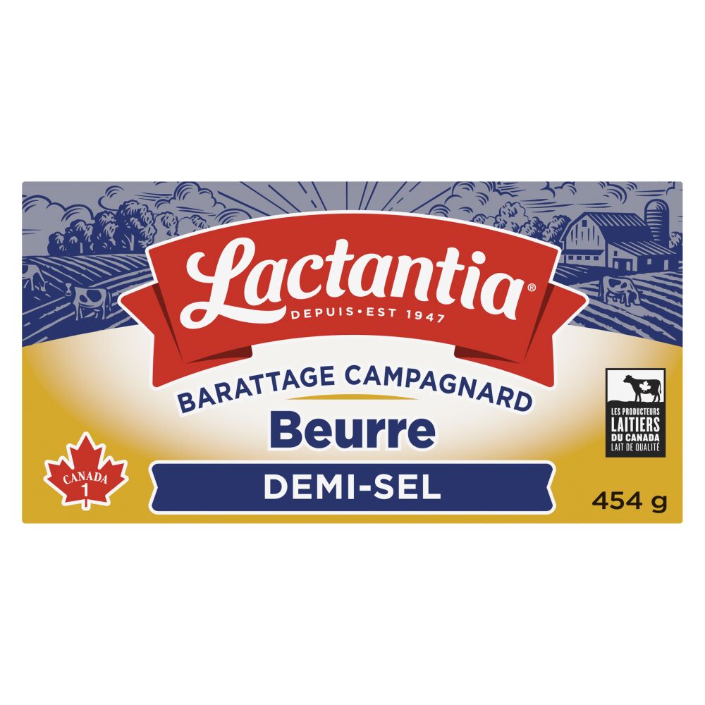 Lactantia Beurre demi-sel barattage campagnard 454g