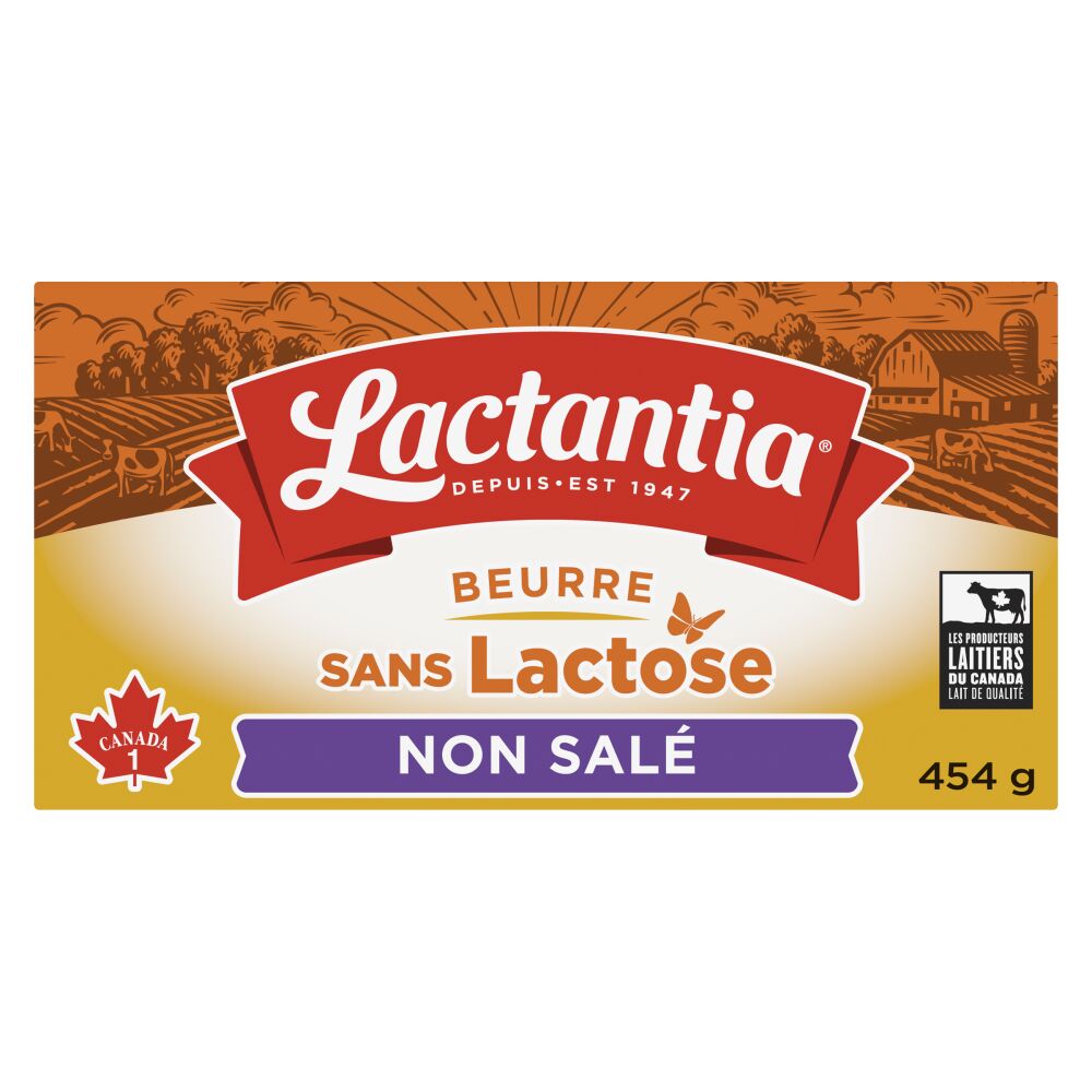 Lactantia Beurre non salé sans lactose 454g