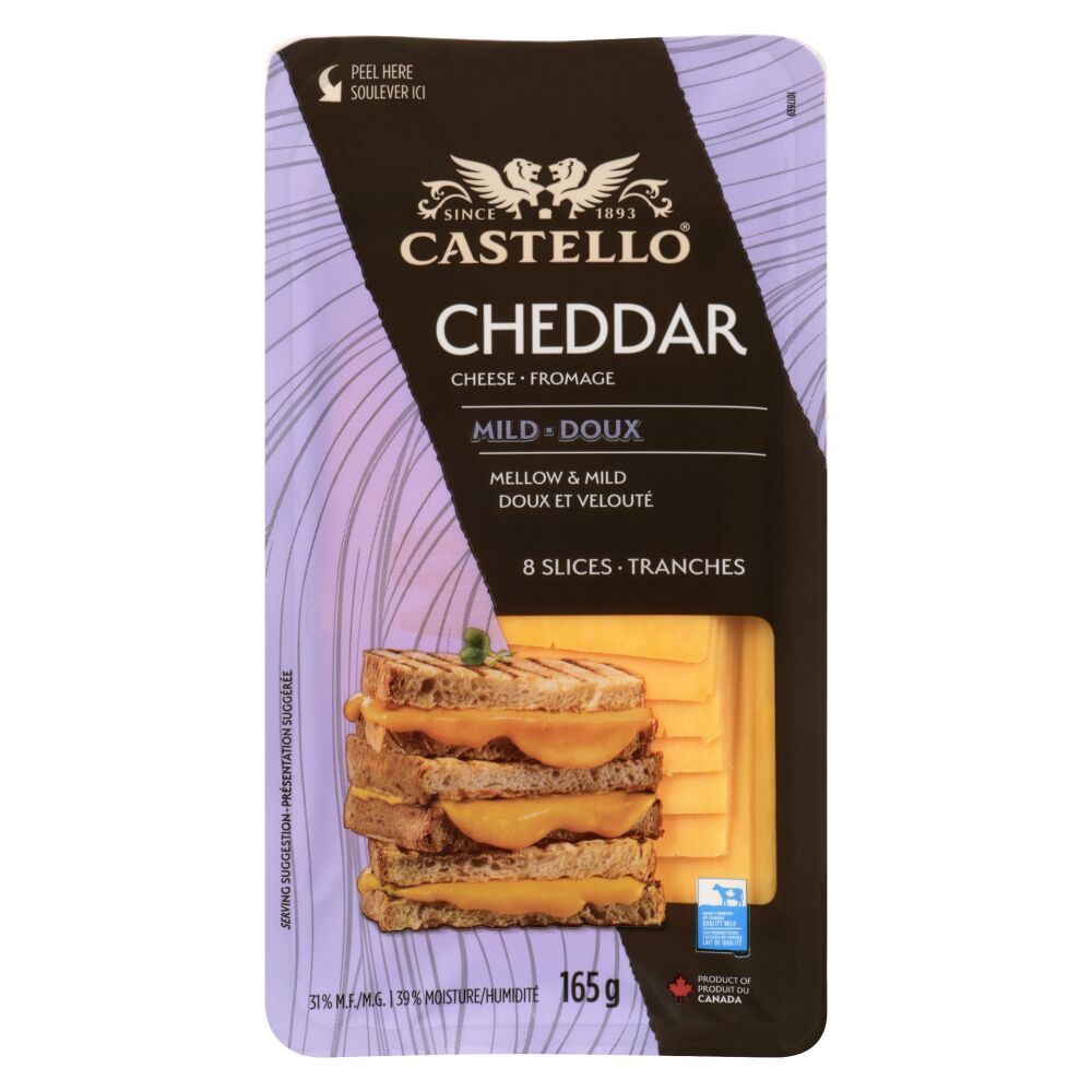 Castello Sliced Mild Cheddar  165g