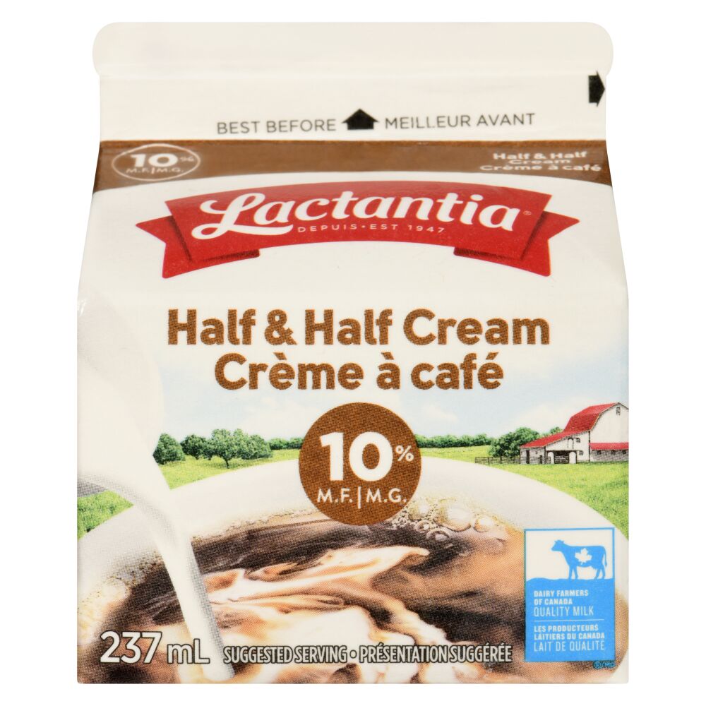 Lactantia Half & Half Cream 10% M.F. 237ml