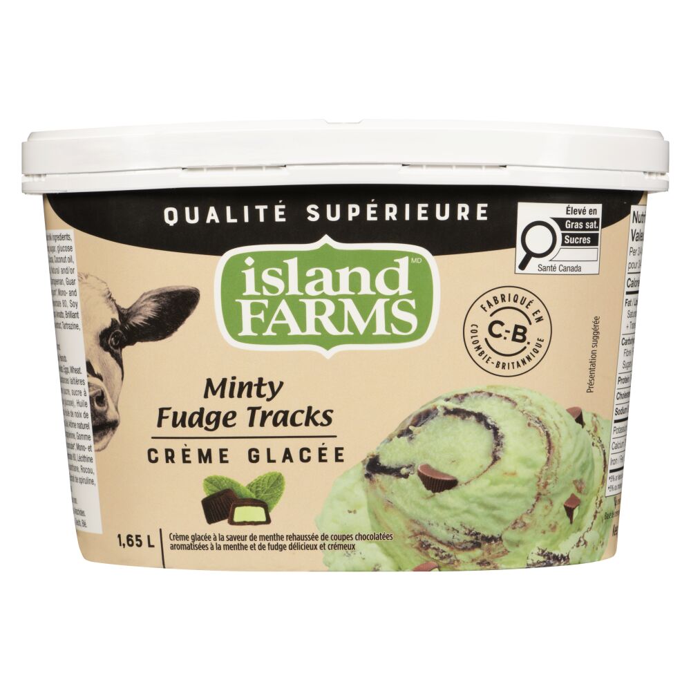 Island Farms Crème glacée supérieure Minty Fudge Tracks 1.65L