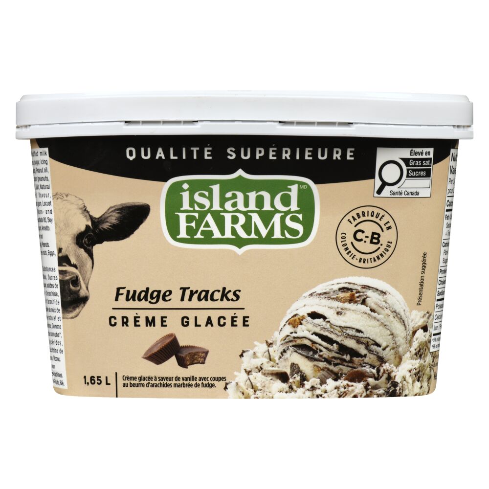 Island Farms Crème glacée supérieure Fudge Tracks 1.65L