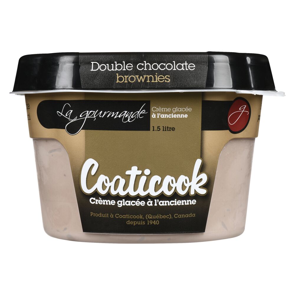 Coaticook Crème glacée à l'ancienne double choco brownies 1.5L