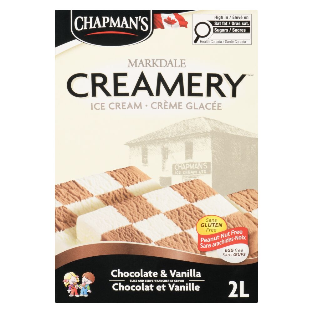 Chapman's Markdale Creamery Chocolate & Vanilla Ice Cream 2L