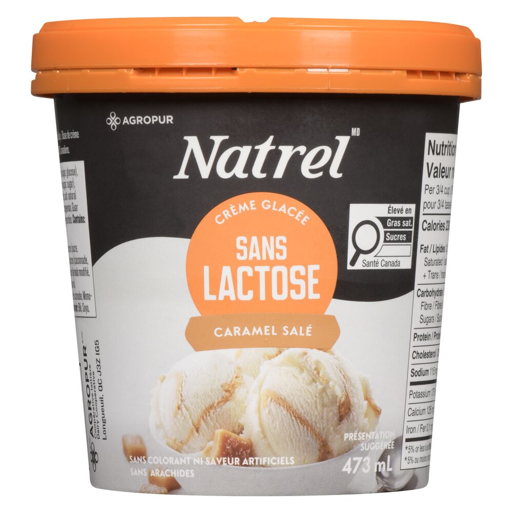 Natrel Crème glacée sans lactose caramel salé 473ml