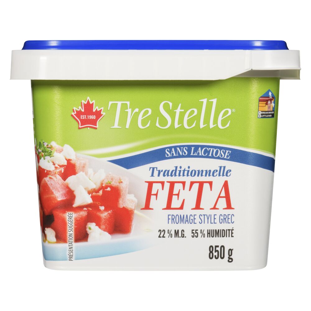 Tre Stelle Feta traditionnel sans lactose 850g