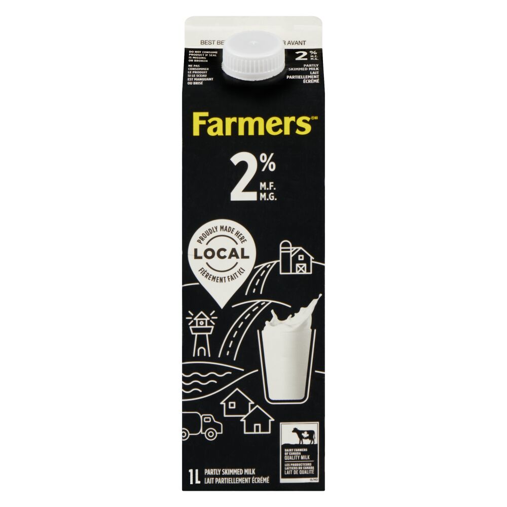 Farmers Partly Skimmed Milk 2% M.F. 1L