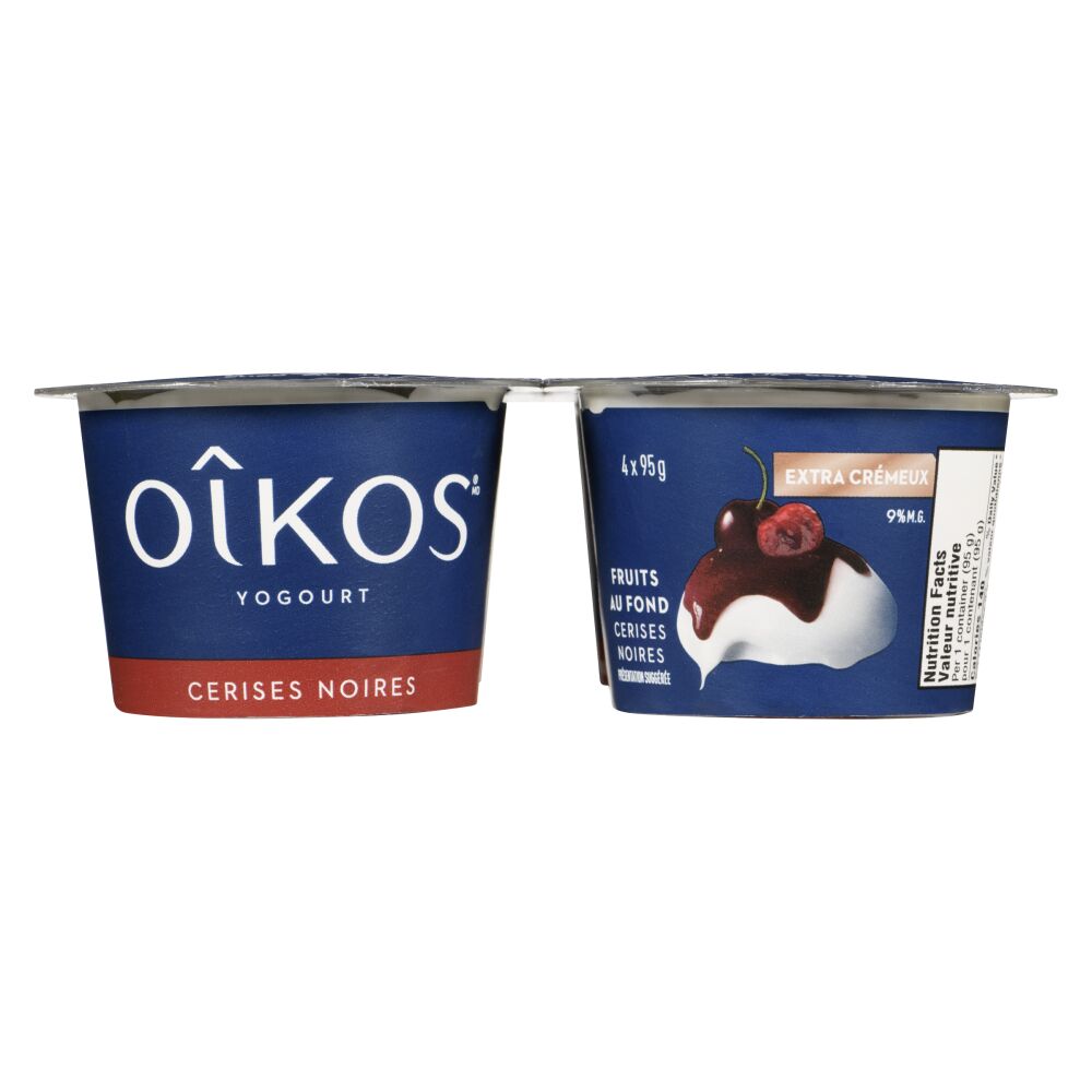 Oîkos Yogourt cerises noires 9% M.G. 4x95g