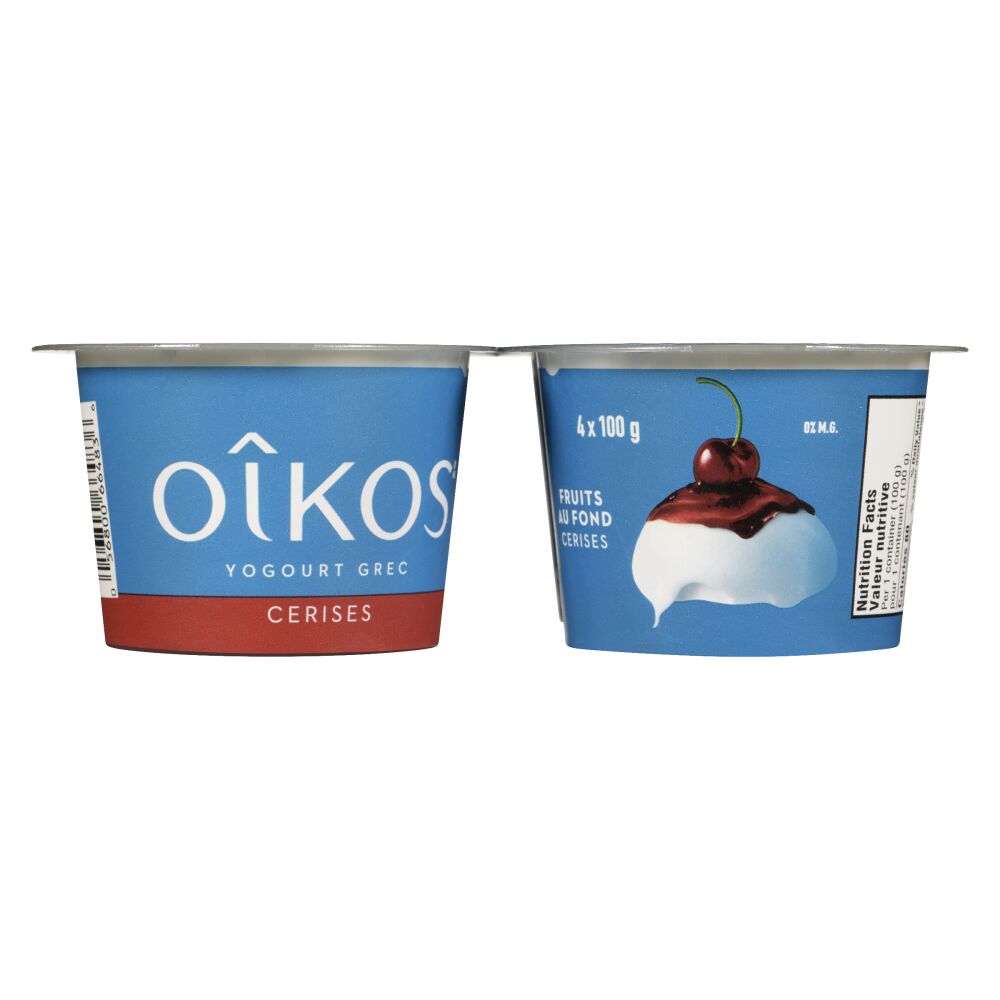 Oîkos Yogourt grec cerises 0% M.G. 4x100g