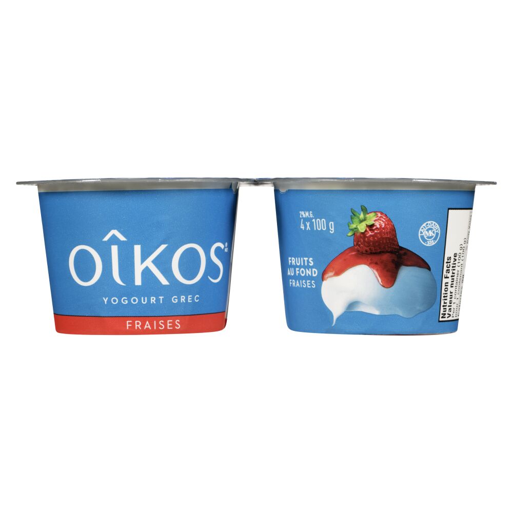 Oîkos Yogourt grec fraises 2% M.G. 4x100g