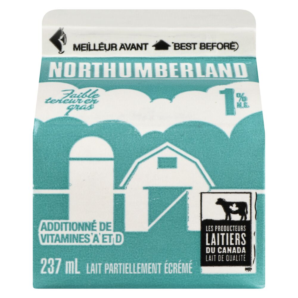 Northumberland Lait partiellement écrémé 1% M.G. 237ml