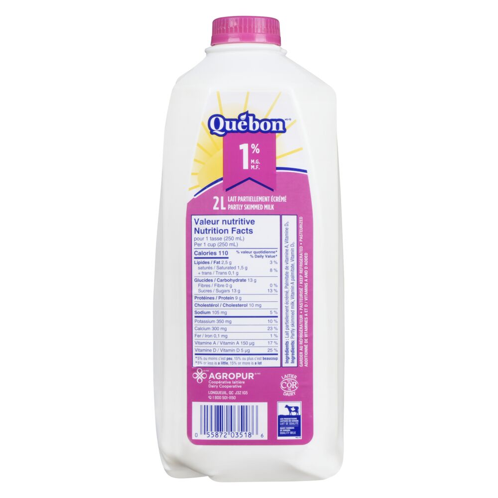 Québon Partly Skimmed Milk 1% M.F. 2L