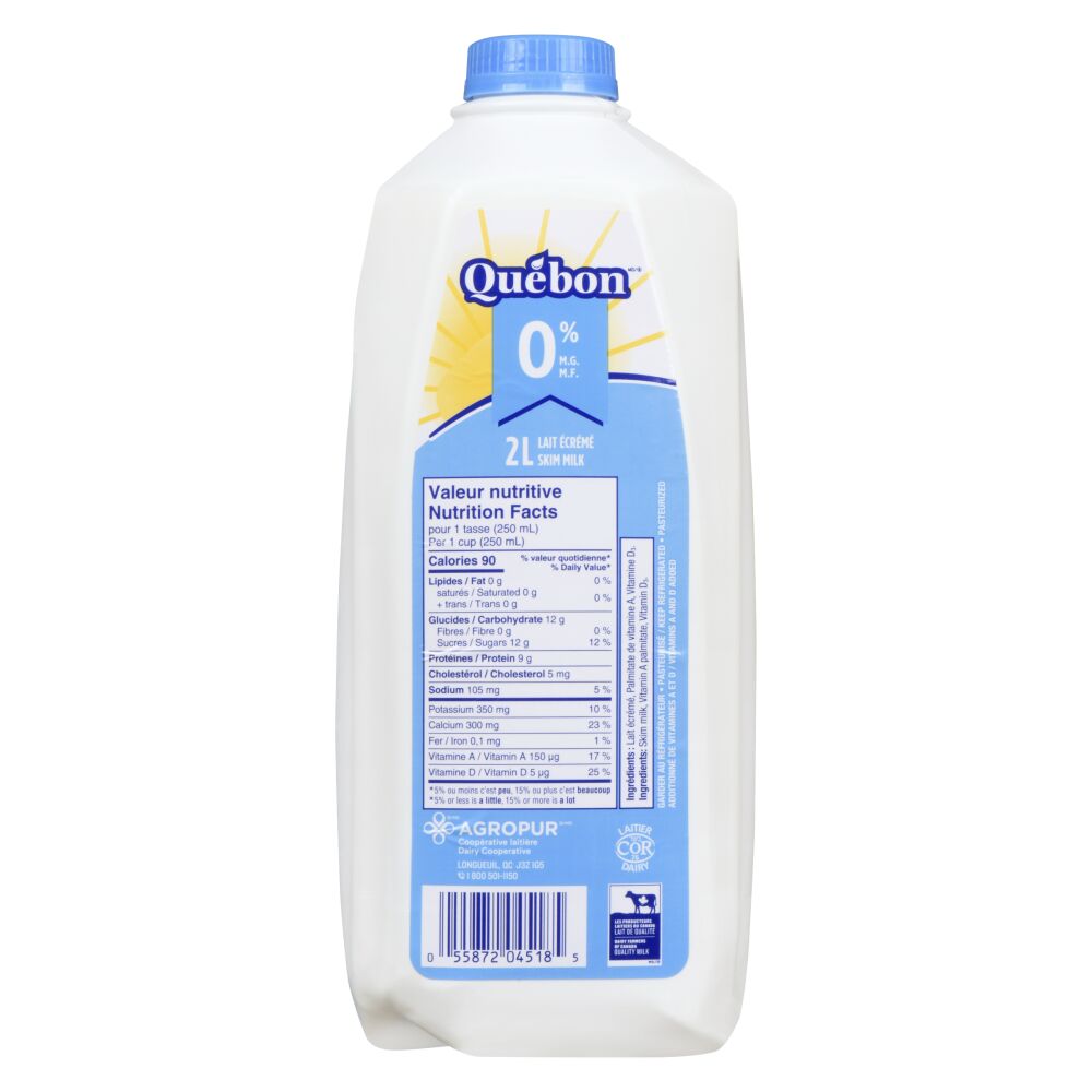 Québon Skim Milk 0% M.F. 2L