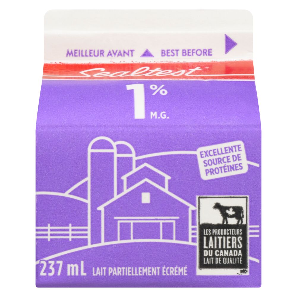 Sealtest Lait partiellement écrémé 1% M.G. 237ml