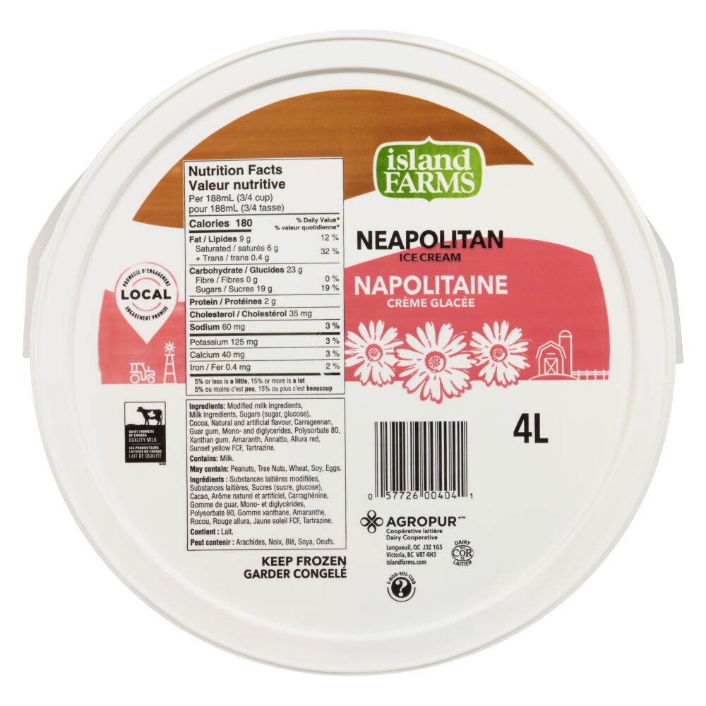 Island Farms Neapolitan Ice Cream 4L