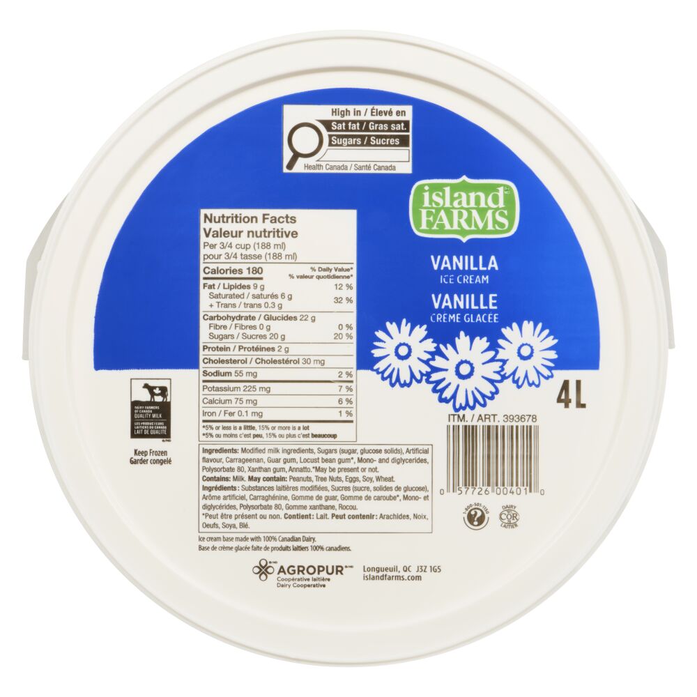 Island Farms Vanilla Ice Cream 4L