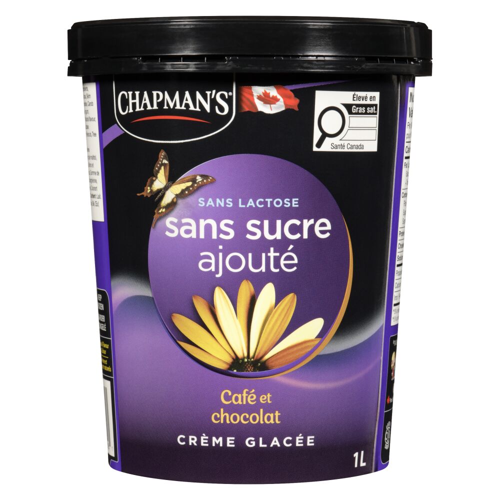 Chapman's Crème glacée sans sucre ajouté sans lactose café et chocolat 1L